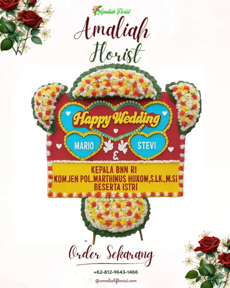 Papan Bunga Pernikahan Cikareo Utara